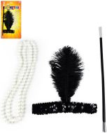 KARNEVAL Charleston �elenka s pe��m set s kor�lemi a cigaretovou �pi�kou - zv�t�it obr�zek