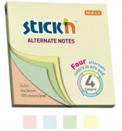Blok lepici 76x76/100 mix pastel.barev v bloku 