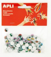 Oi kulat s asami, samolepic, mix 4 barev, 100 ks