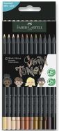Pastelky Faber-Castell Black Edition tlov barvy, 12 barev
