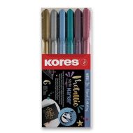 Popisovae Kores METALLIC style - se ttcovm hrotem - 6 ks