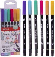 Popisova APLI Brush Duo oboustrann 6-sada pastelov barvy - zvtit obrzek