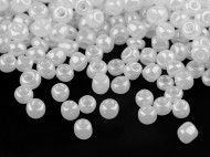 Rokajl 5/0 - 4,5 mm perle�ov�, nepr�hledn� 141 b�l� lesk, 50 g - zv�t�it obr�zek